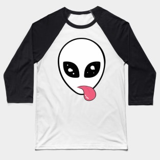 Alien Showing Tongue Baseball T-Shirt